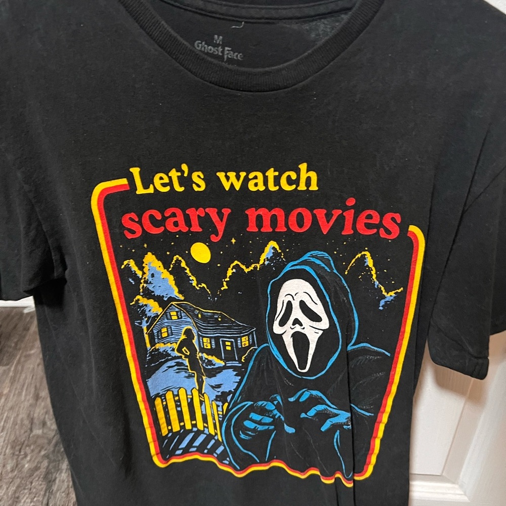 Ghost Face Black Graphic T-Shirt